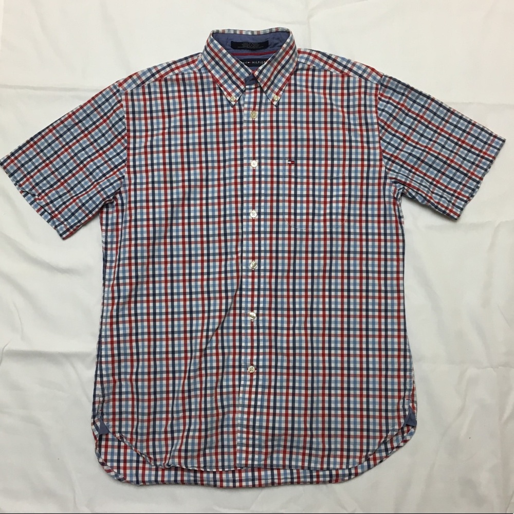 Tommy Hilfiger button down shirt short sleeve S
